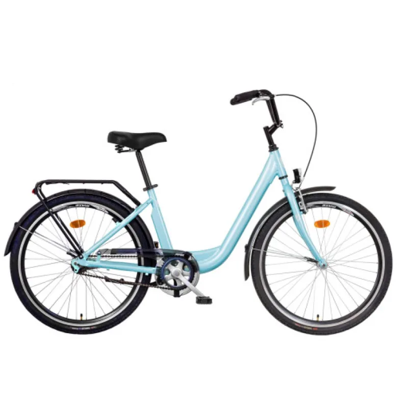 LIBERTY Městské jízdní kolo VIA 1spd. 26" 2026 tyrkysové, Přední vidlice Pevná