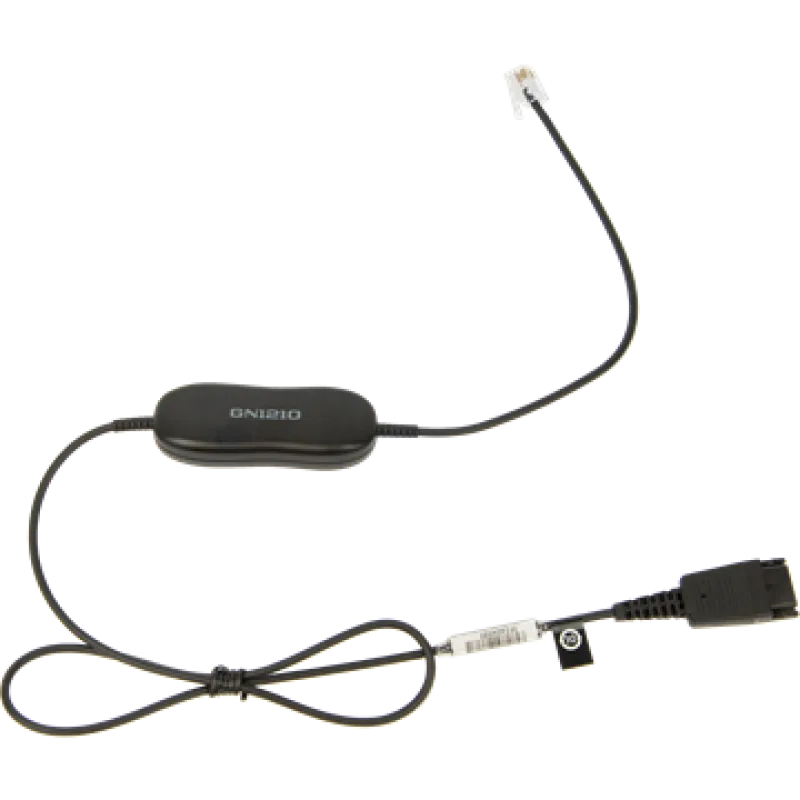 Jabra GN1210 cord, QD-RJ9, 0,8m, straight 88001-96