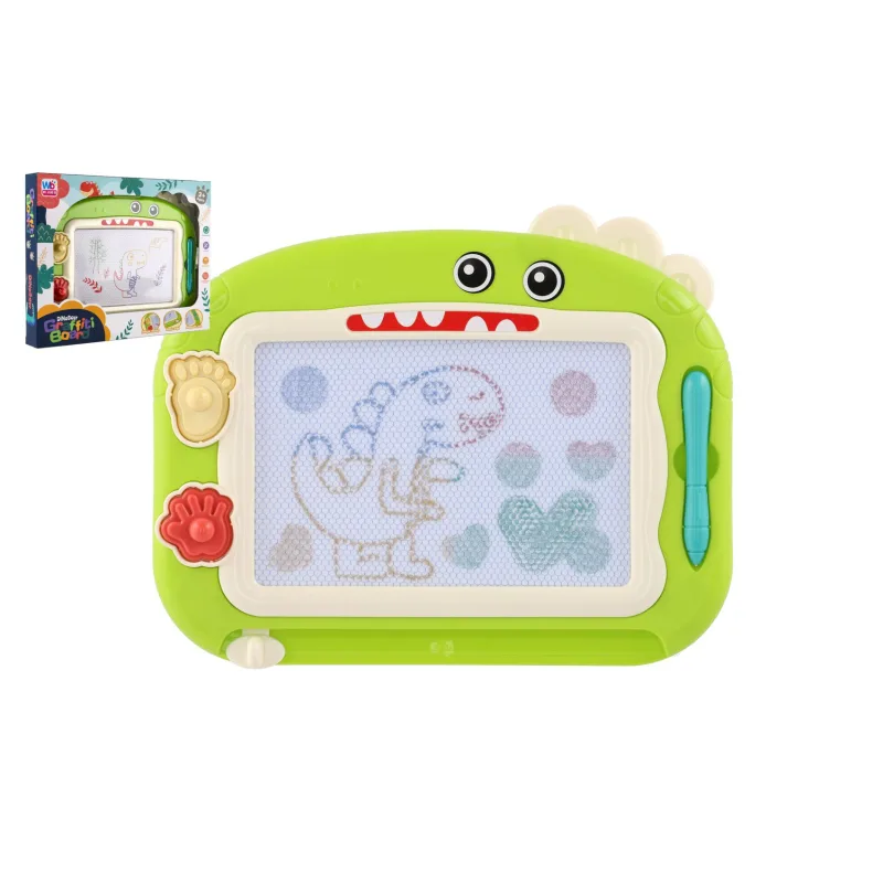 Teddies Magnetická tabuľa kresliaca farebná plast v krabici 29,5x23x4cm