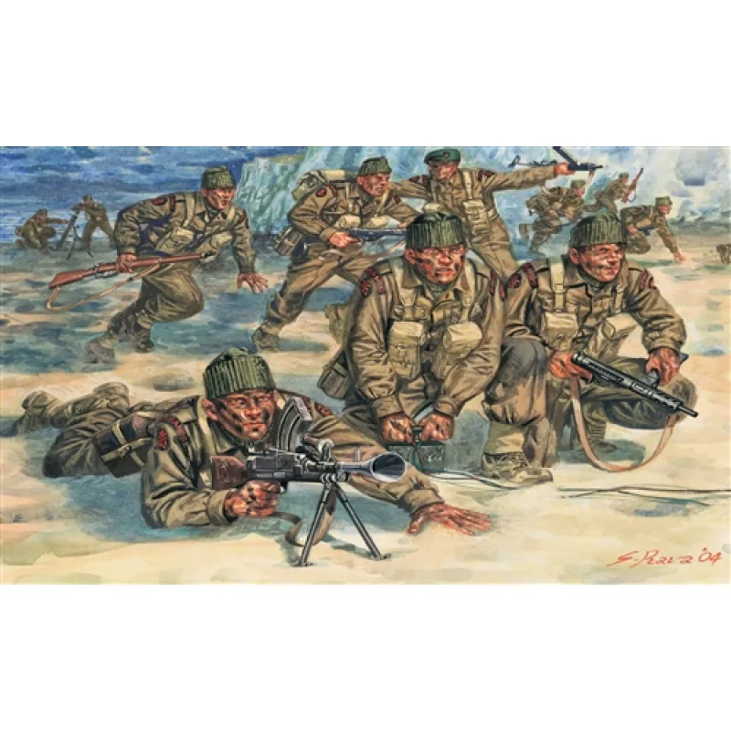 Italeri Model Kit figúrky 6064 - WWII - BRITISH COMMANDOS (1:72)