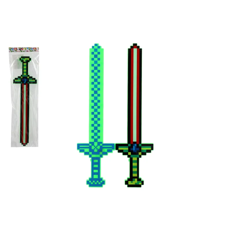 Teddies Meč svietiaci plast 55cm na batérie so zvukom so svetlom 2 farby v sáčku