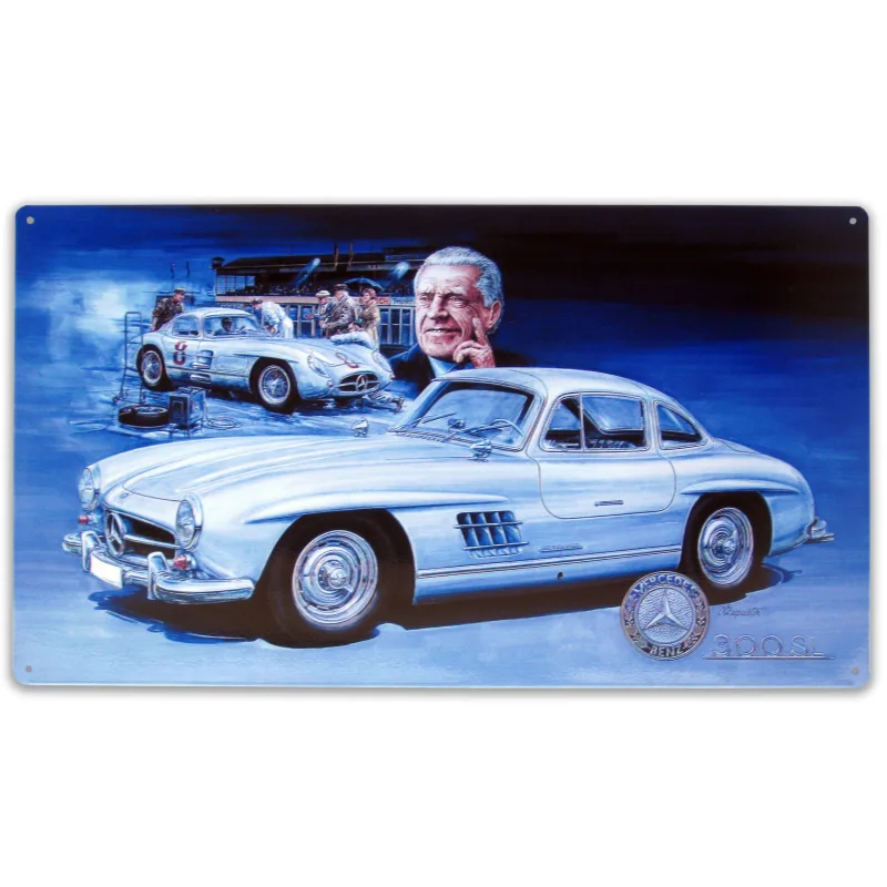 Plechová cedule Mercedes, 410 x 245 mm