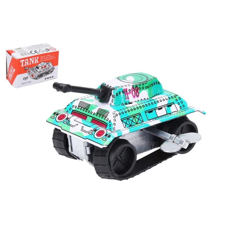 Wiky Tank kovový naťahovací na kľúčik 6cm v krabičke 7x3x5cm