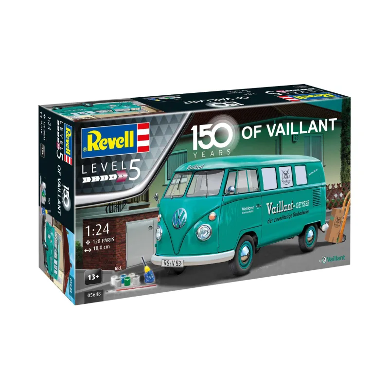 Revell Gift-Set auto 05648 - 150 rokov Vaillant (VW T1 Bus) (1:24)