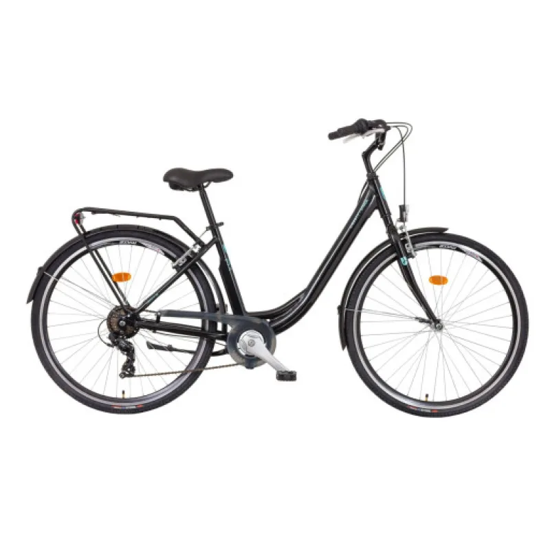 Liberty Městské jízdní kolo Strada 6spd. 28" 2025 černo-modré, Přední vidlice Pevná