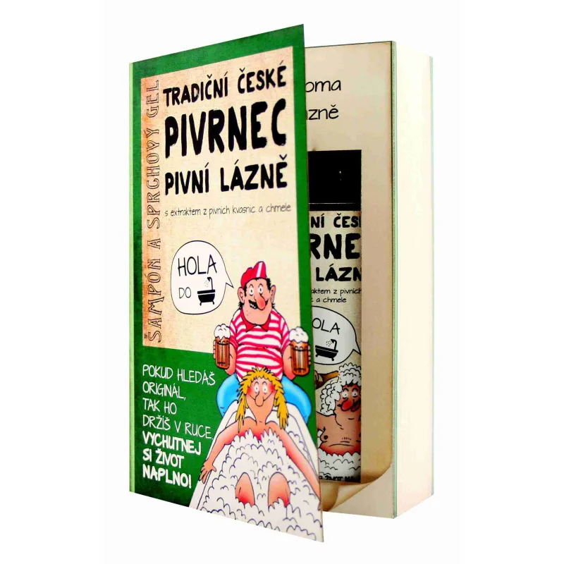 Kosmetická sada kniha Pivrnec, gel 200 ml a šampon 200 ml