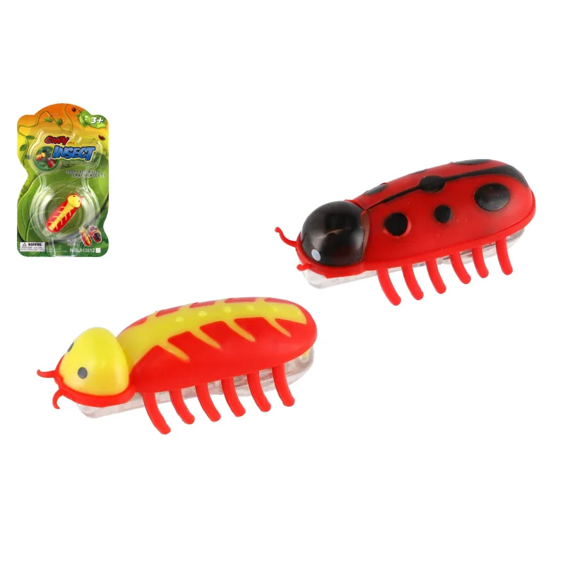 Teddies Chrobák/chrobáčik na batérie plast 4,5cm 2 druhy na karte