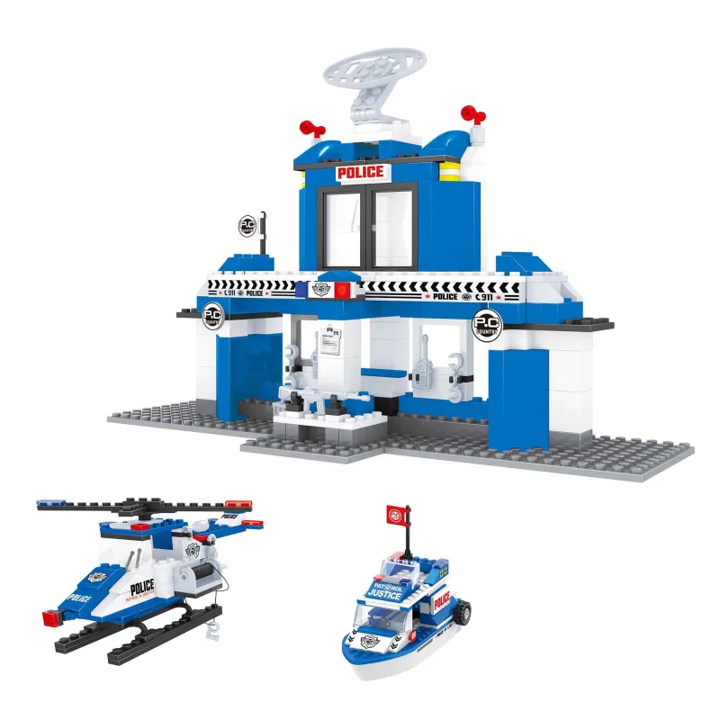 Rappa Kompatibilní stavebnice BLOXO policie stanice 370 ks