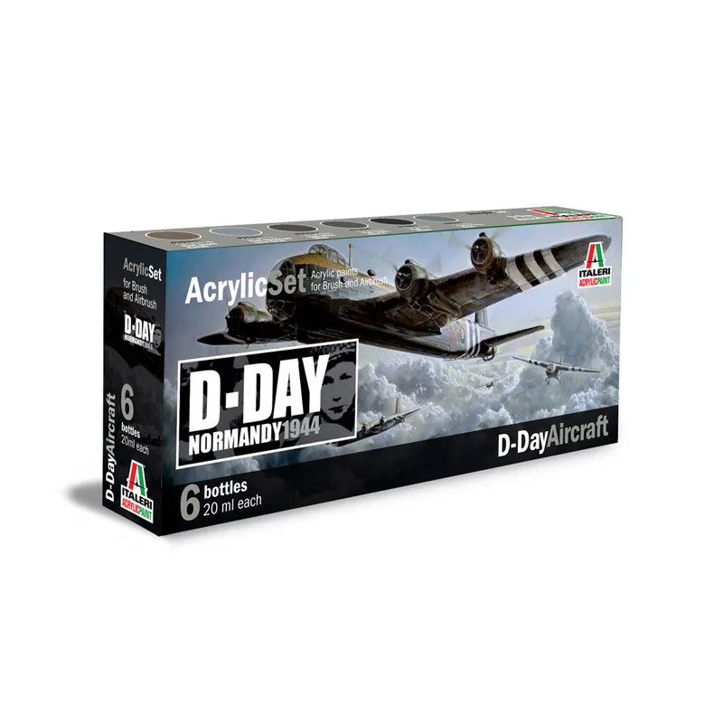 Italeri Taleri Sada akrylových farieb 445AP - D-DAY AIRCRAFT 6 ks