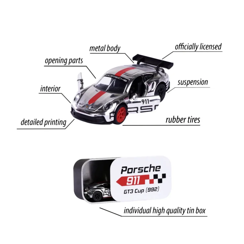 Majorette Autíčko Porsche Motorsport Deluxe, 6 typov