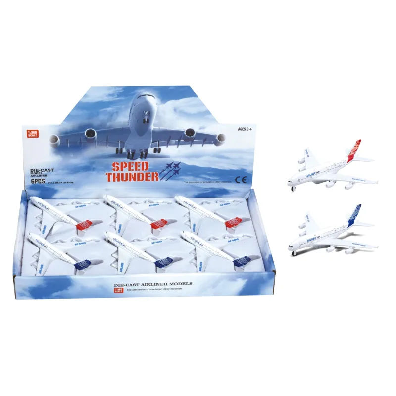 Wiky Lietadlo osobný kov/plast 14cm na spätné natiahnutie 2 farby