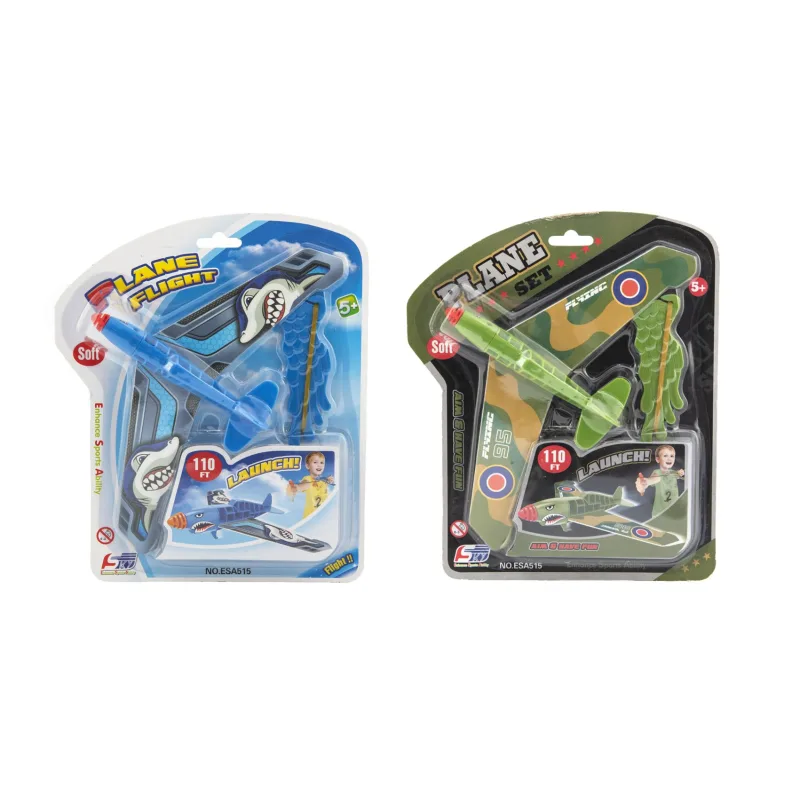 Teddies Vystreľovacie lietadlo plast 25x14cm 2 farby na karte 21x25x4cm