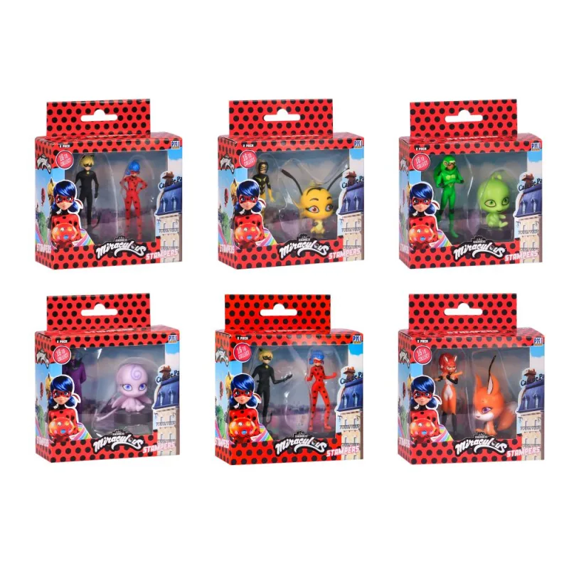 ORBICO Zázračné: beruška a čierna mačka - pečiatky 2 ks figúrky Ast.