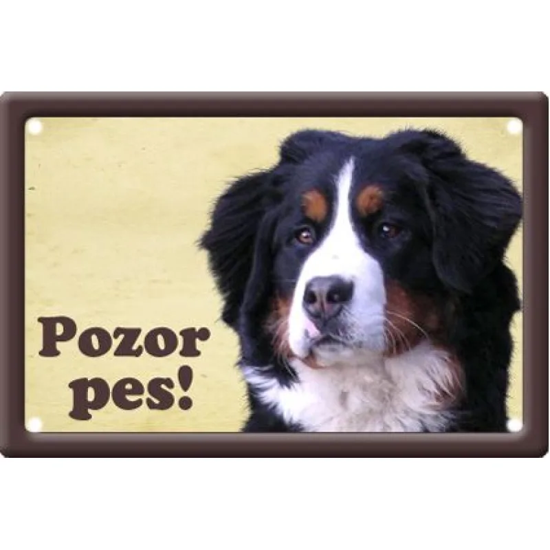 Plechová psí cedule, Bernský salašnický pes, Pozor pes