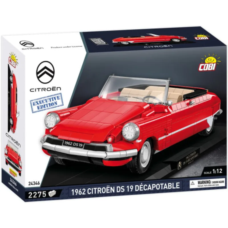 Cobi 24346 Citroen DS 19 Decapotable 1962, 1:12, 2275 kostek, EXECUTIVE EDITION