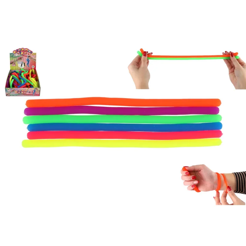 Teddies Hračka antistresová natahovací silikon 27cm 6 druhů