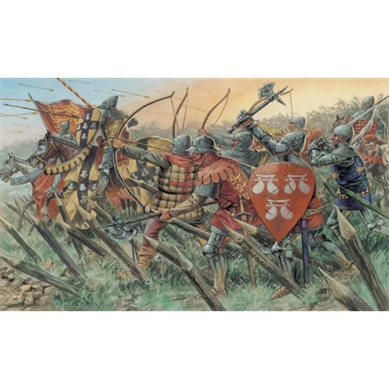 Italeri Taleri Model Kit figúrky 6027 - ENGLISH KNIGHTS AND ARCHERS (100 YEARS WAR) (1:72)