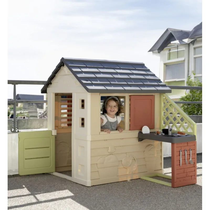 Smoby Domeček Life Nature s kuchyní