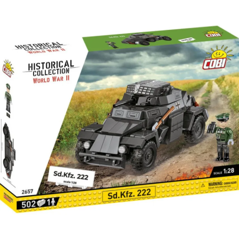 Cobi 2657 II WW Sd.Kfz. 222, 1:28, 502 kostek