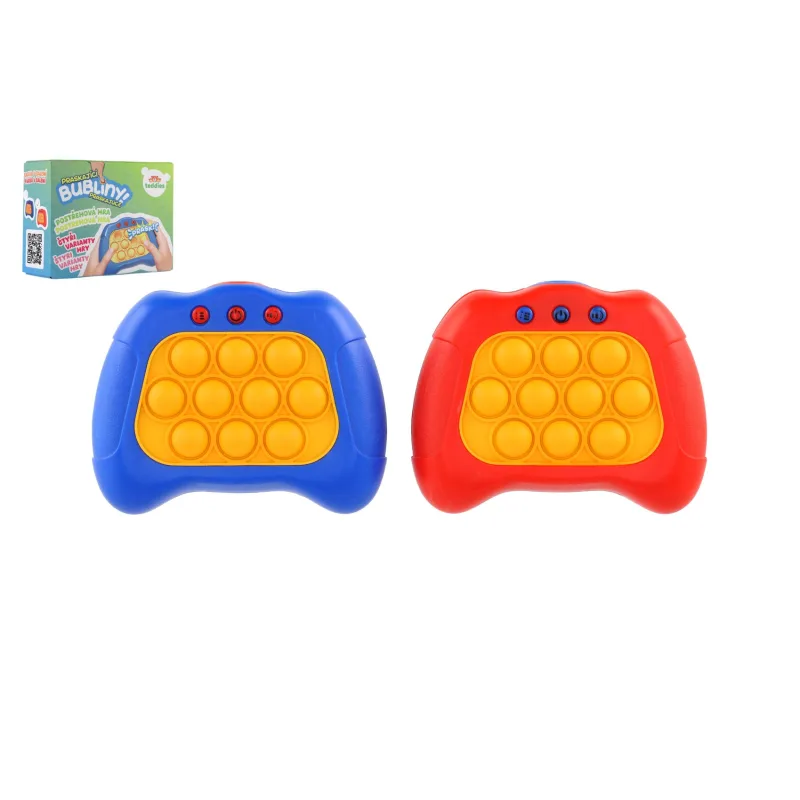 Teddies Bubble pops Praskající bubliny silikon postřehová hra na baterie 2 barvy