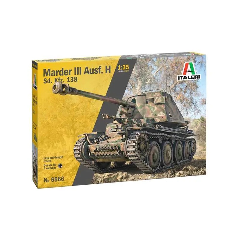 Italeri Model Kit military 6566 - Sd.Kfz 138 Ausf. H Marder III s posádkou (1:35)
