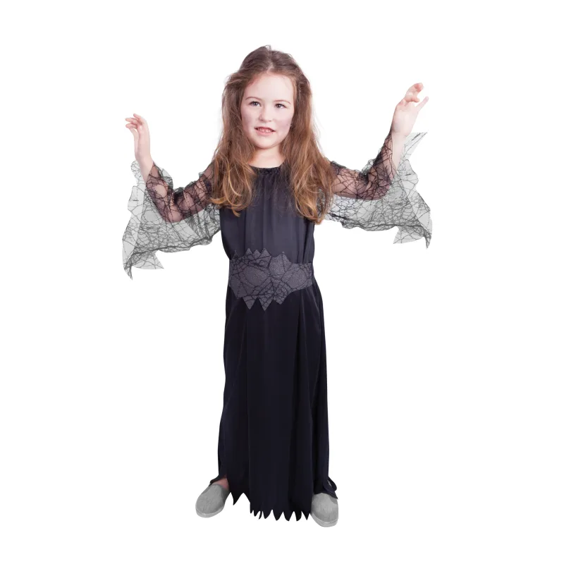 Rappa Detský kostým čierna čarodejnica/Halloween (S)