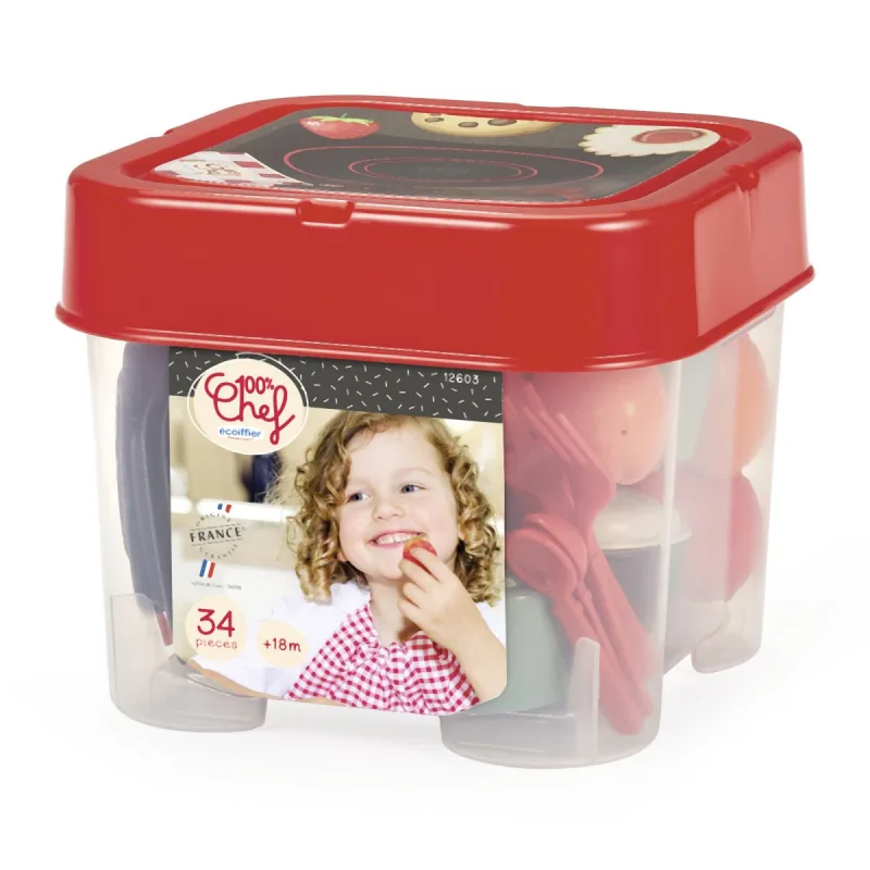 Ecoiffier Jídelní set v boxu