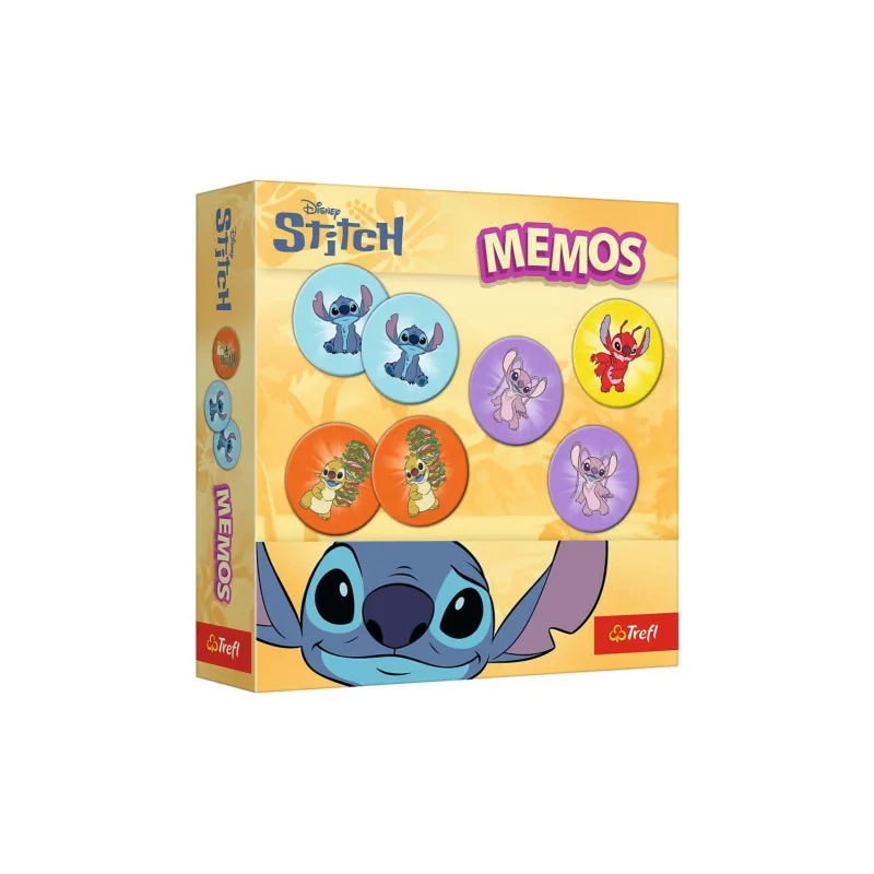 Trefl Pexeso papírové Lilo & Stitch společenská hra 36 kusů v krabici 20x20x5cm