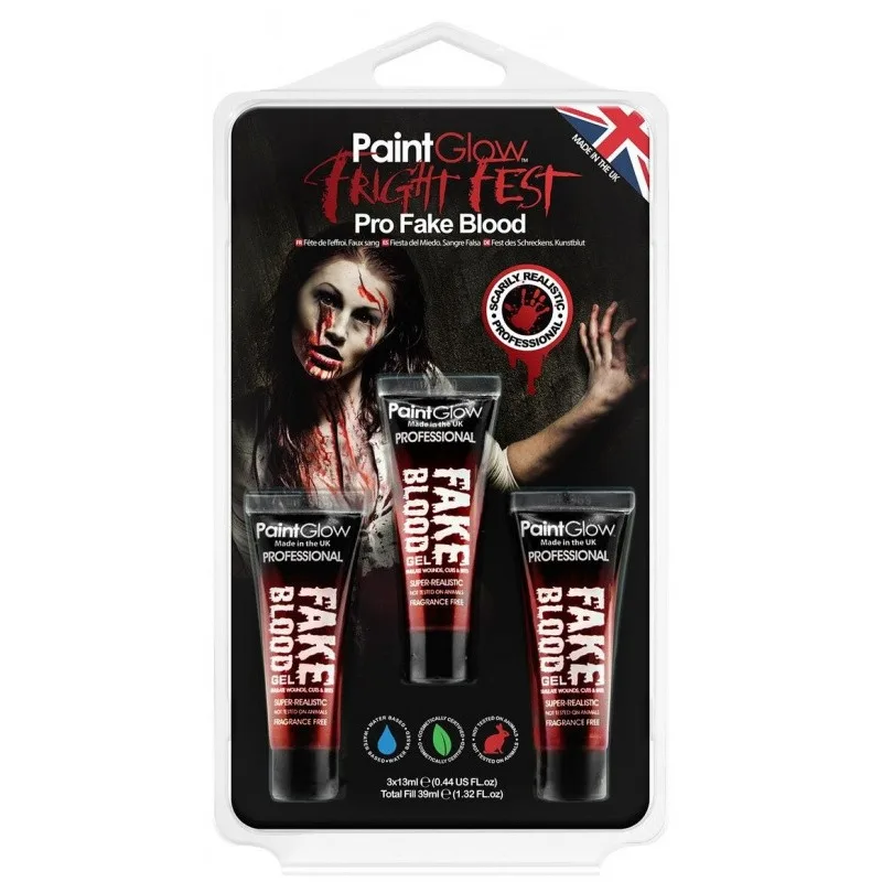PaintGlow Sada falešné krve - 3x13ml
