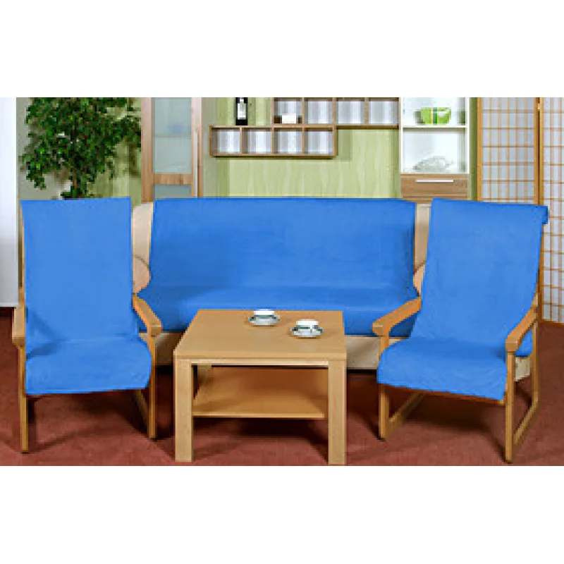 Bellatex Souprava Korall micro 3+1+1 Modrá - 1x150x200+2x65x150 cm