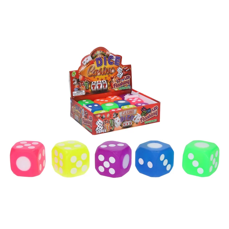 Wiky Kocka hracia svietiaci silikón 4x4cm 6 farieb