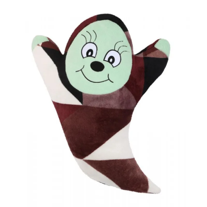 Bellatex Tvarovaný polštářek bubáček hnědý, 54x50 cm