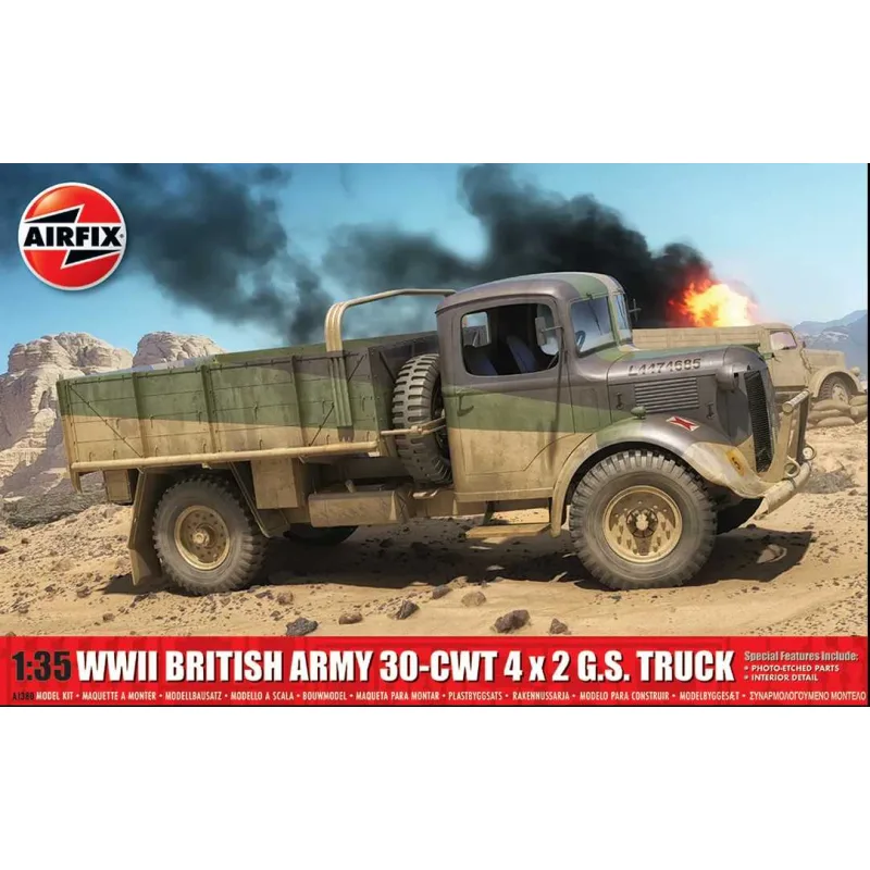 Airfix Classic Kit military A1380 - WWII Britská armáda 30-cwt 4x2 GS Truck (1:35)