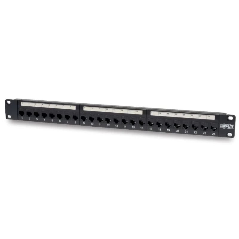 EATON Patch panel průchozí pro montáž do racku 1U, 24x Cat6/Cat5, RJ45 Ethernet N254-024
