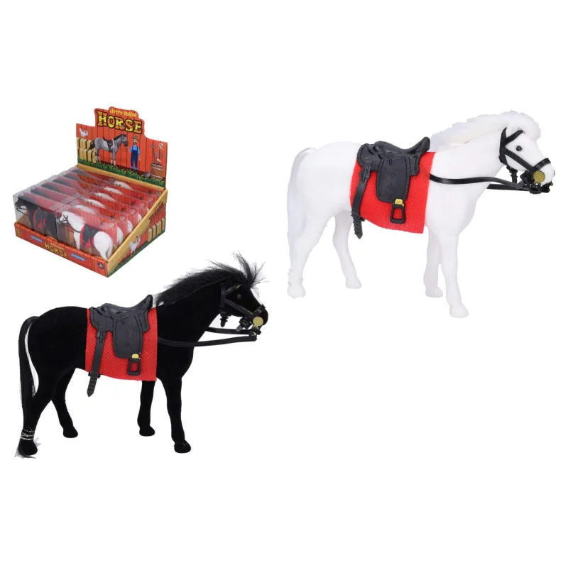 Wiky Kůň fliška se sedlem 14cm 2 barvy v plastové krabičce 14,5x12cm