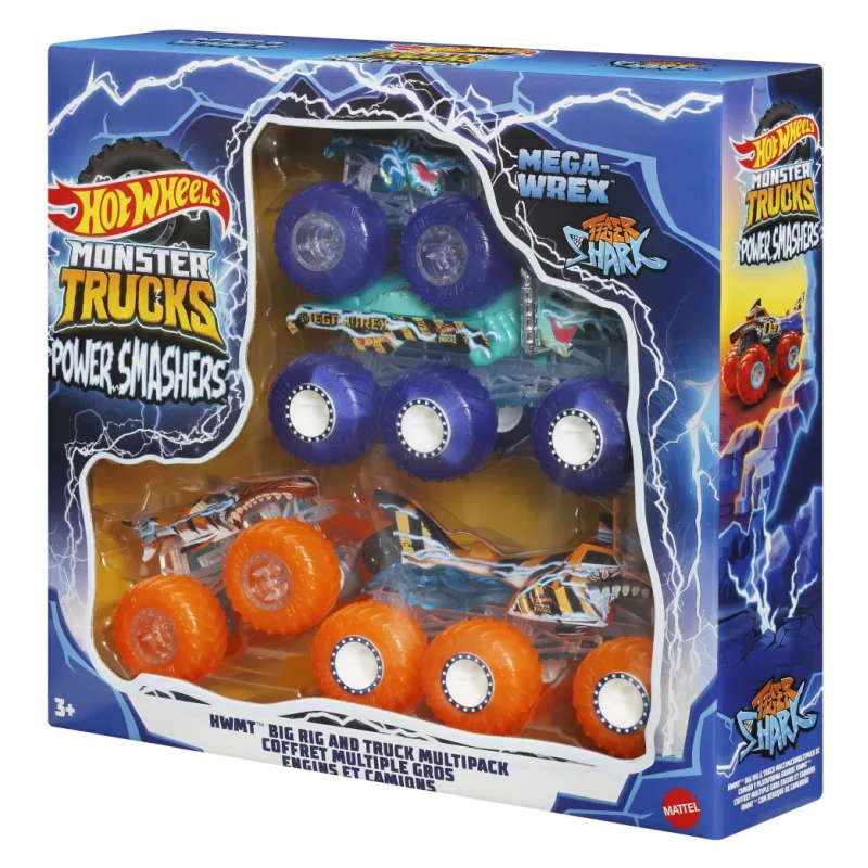 Hot Wheels MONSTER TRUCKS POWER SMASHERS ŤAHAČ A TRUCK