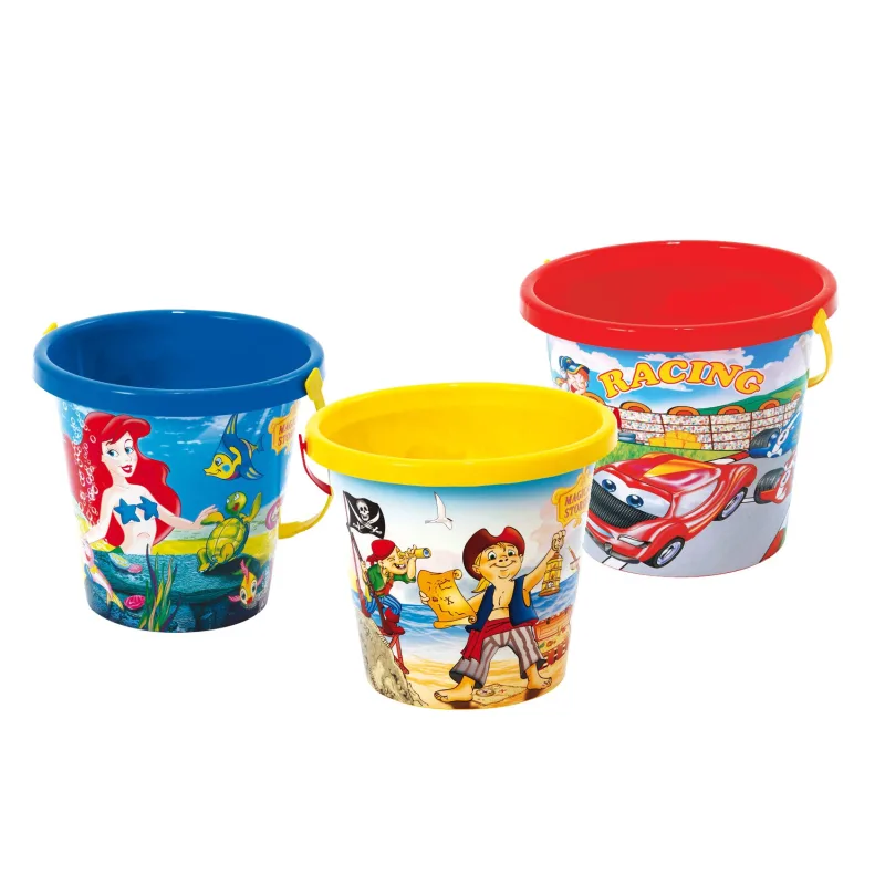 Teddies Vedierko na piesok plast 21x18cm mix farieb 18m+