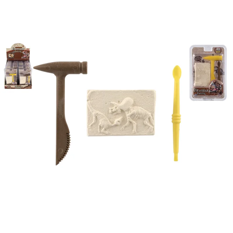 Teddies Malý archeológ dinosaurus fosílie plast 2 farby v blistri 12,5x19x5cm 12ks v boxe
