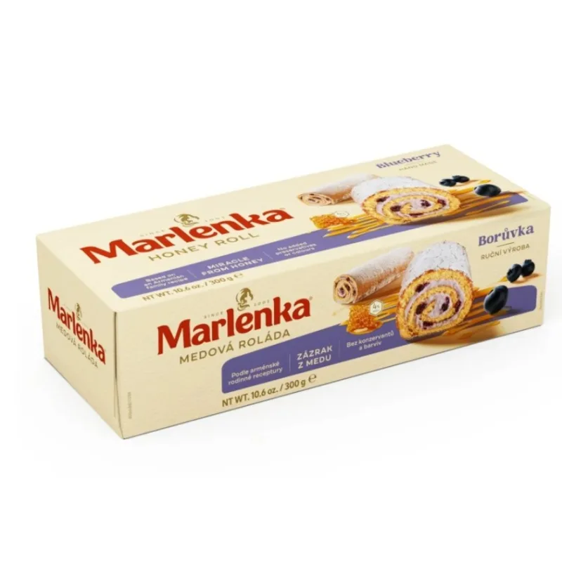 Marlenka medová roláda s čučoriedkami 300g