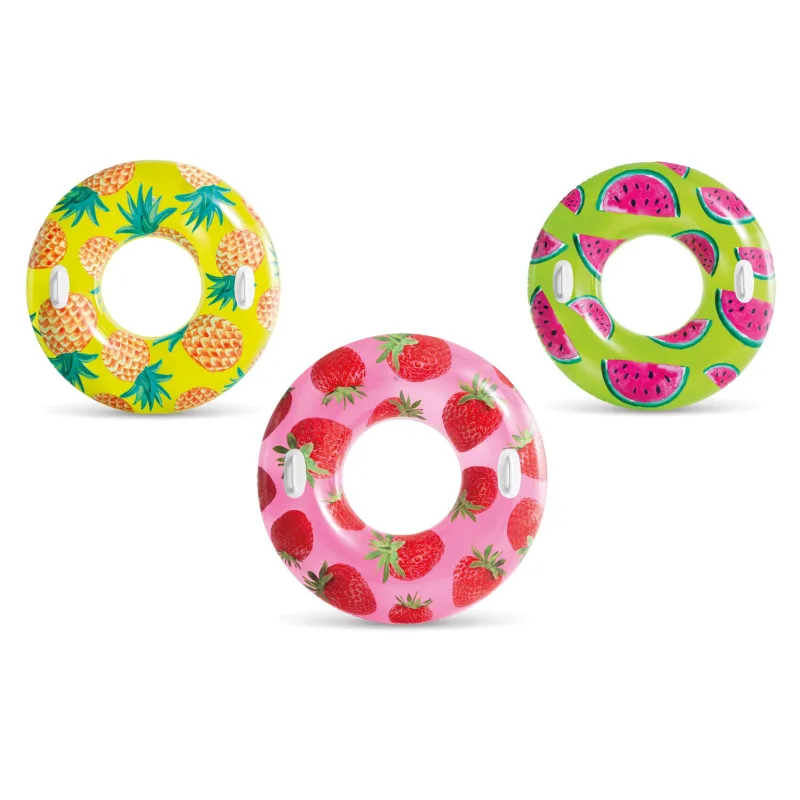 Intex Kruh nafukovací veľký s úchytmi priemer 107cm 3 farby v krabici 20x18x6,5cm 9+