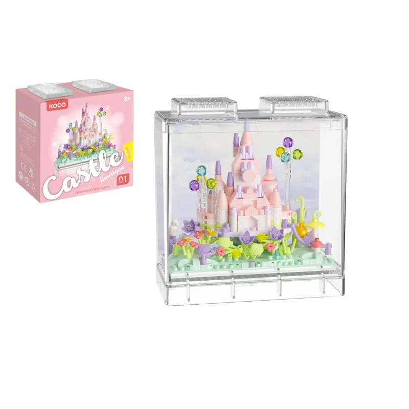 KOCO Stavebnica mini KOCO Letný hrad plast 412ks v krabičke 11x12x5cm