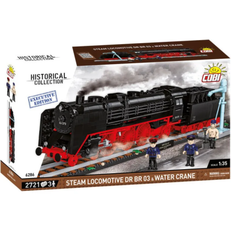 Cobi 6286 Parní lokomotiva DR BR 03 a vodní jeřáb, 1:35, 2721 kostek