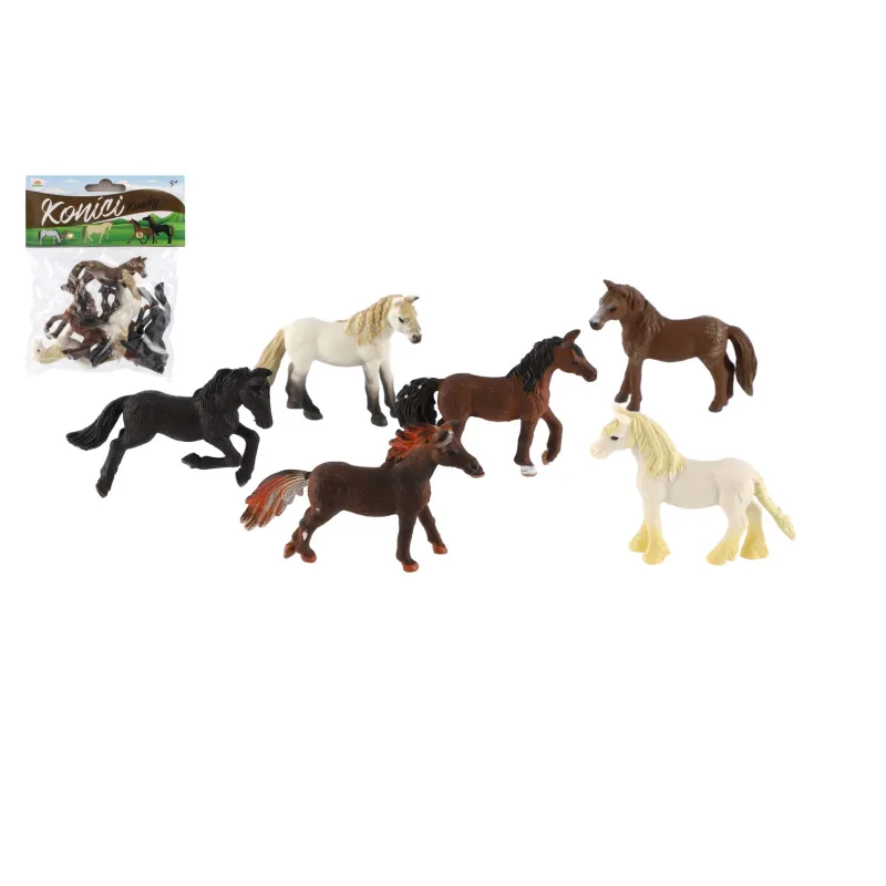 Teddies Kôň malý 6ks plast 6-7cm v sáčku