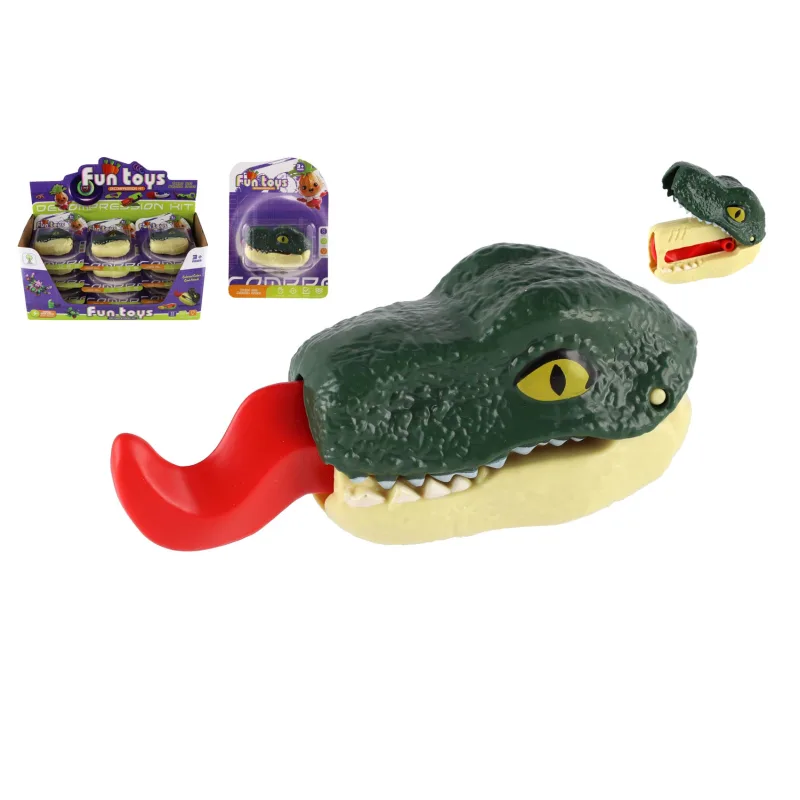 Teddies Dinosaurus hlava plast 9cm na karte