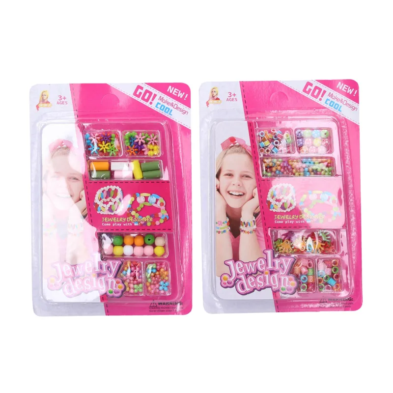 Wiky Kreatívna súprava korálky plast 2 druhy na karte 18x26x2cm