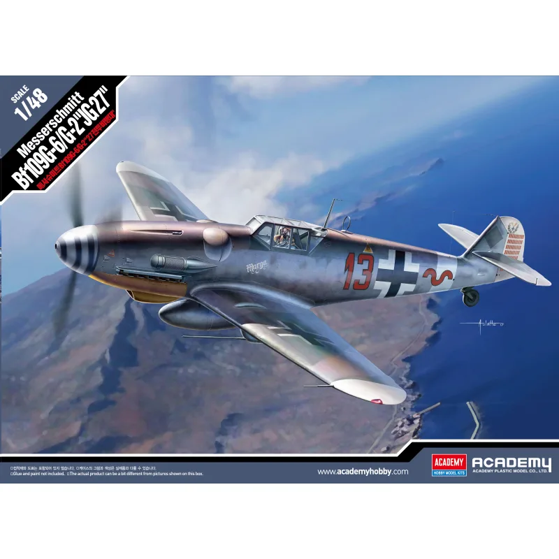 Academy Model Kit lietadlo 12321 - Messerschmitt Bf109G-6/G-2 "JG 27" (1:48)