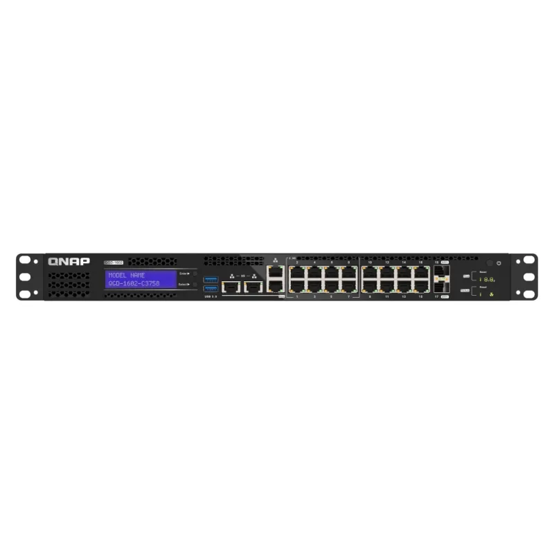 QNAP řízený hybridní switch QGD-1602-C3758-16G (8x GbE + 8x 2,5 GbE + 2x 10GbE SFP+, 16GB RAM) QGD-1602-C3758-16G