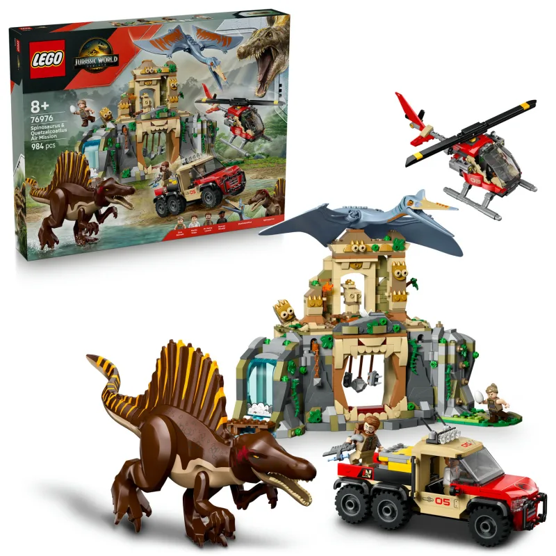 LEGO Jurassic World 76976 Letecká mise se spinosaurem a quetzalcoatlem