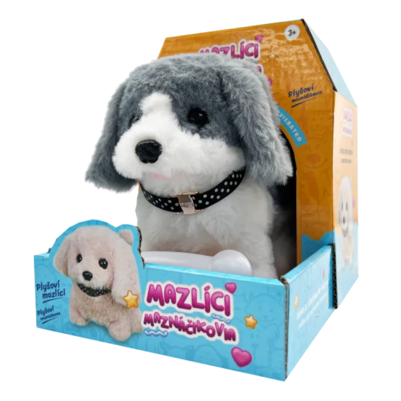 Alltoys Mazlíci pejsek Punťa šedobílý