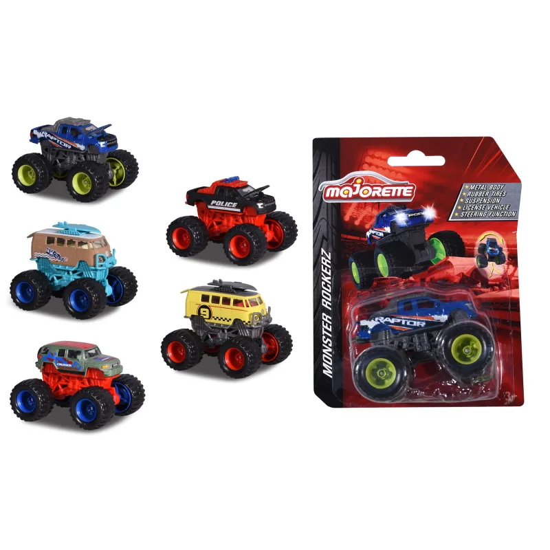 Majorette Car Monster Rockerz 9cm, 5 druhov